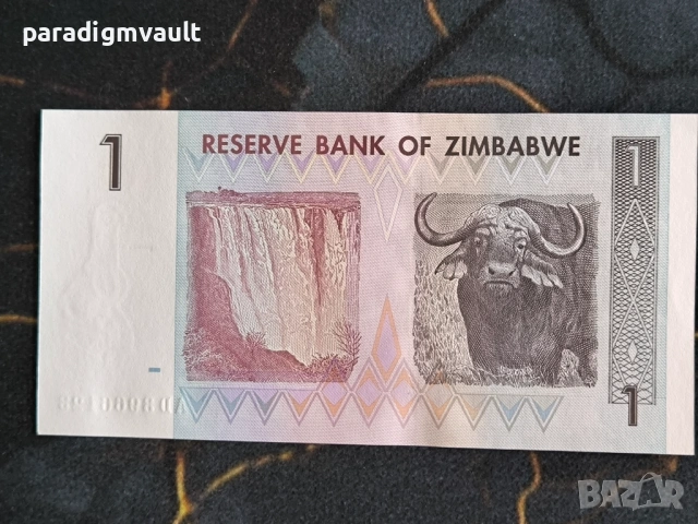 Банкнота - Зимбабве - 1 долар UNC | 2007г., снимка 2 - Нумизматика и бонистика - 54091354