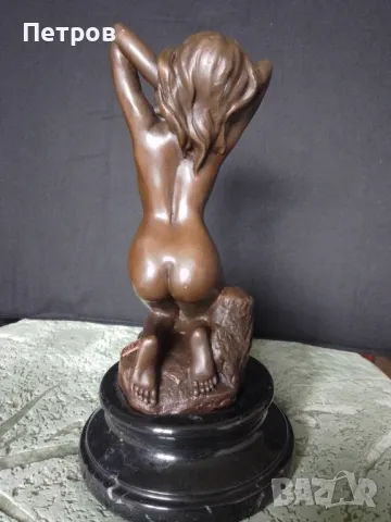 скулптура голо тяло бронз 23 см, снимка 2 - Други - 49461496