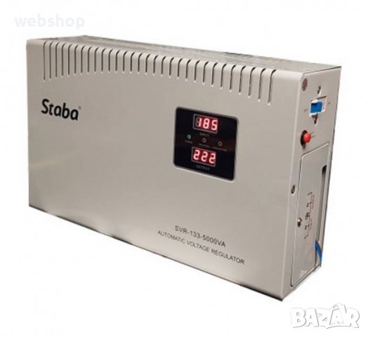 Стабилизатор на напрежение с релета SVR-5000 140VAC/260VAC 220VAC 5000VA, снимка 1