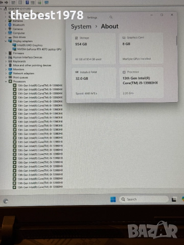 ROG Strix G16`i9-13980HX/RTX 4070/32GB DDR5/1TB NVMe/WQXGA/RGB, снимка 8 - Лаптопи за игри - 52471171