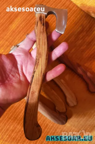 Супер Красива малка брадвичка за подарък и декорация на дома и двора с красива дървена дръжка, снимка 3 - Декорация за дома - 48785096