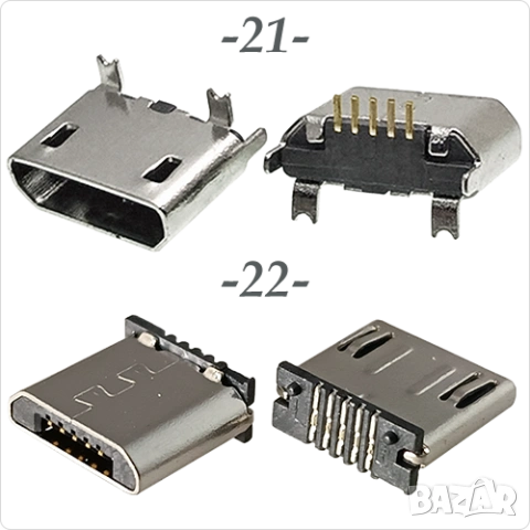 Букса  конектор USB micro  , 2/5 pin connector, снимка 12 - Ремонт на друга електроника - 40051806