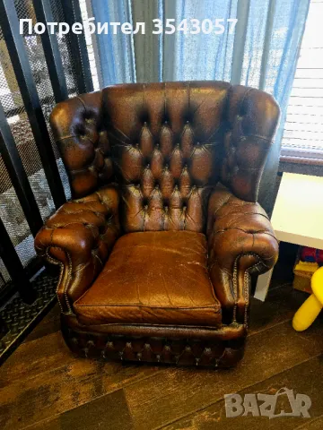 Честър диван от естествена кожа и фотьойл  Честър  ат естествена кожа , снимка 5 - Дивани и мека мебел - 47655875