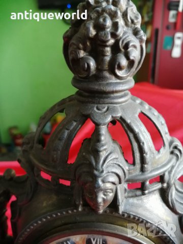 Стар Настолен Бароков Каминен Часовник Mercedes , снимка 2 - Антикварни и старинни предмети - 38563307