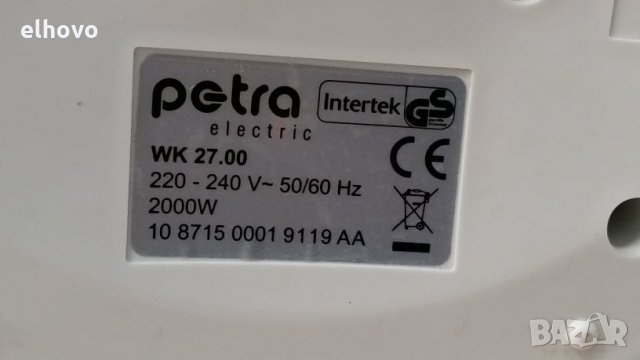 Електрическа кана за вода Petra WK 27.00, снимка 3 - Кани - 30361656