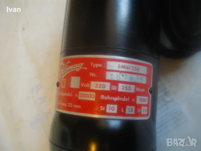 Немски оригинален старото качество електрически прав шлайф 20000 об/мин 230W цанга ф6мм ОТЛИЧЕН, снимка 13 - Други инструменти - 51311022