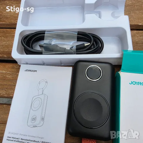 Мини външна батерия за Apple Watch, тип ключодържател, Joyroom JR-WQW01, черна, снимка 2 - Външни батерии - 55977311