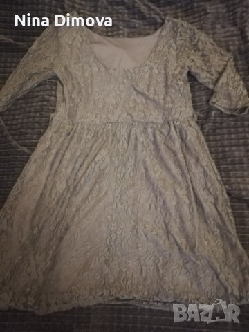 сива дантелена рокля, снимка 1