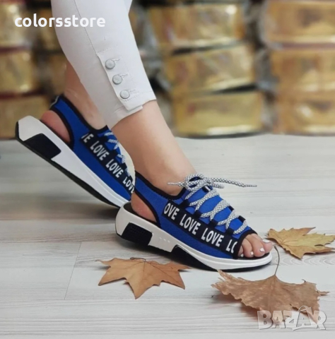 Равни сандали - сини - K71