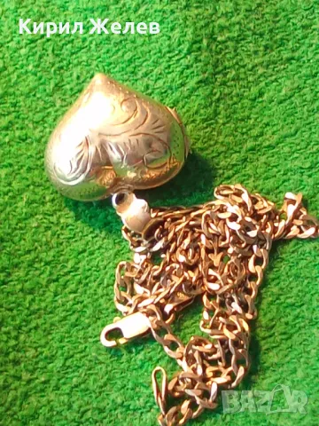 СРЕБЪРНО ЛАНЧЕ СРЕБРО 925 ITALI с РЪЧНО ГРАВИРАНО СРЕБЪРНО СЪРЧИЦЕ Рамка за СНИМКИ СРЕБРО 925 40111, снимка 16 - Колиета, медальони, синджири - 49365764