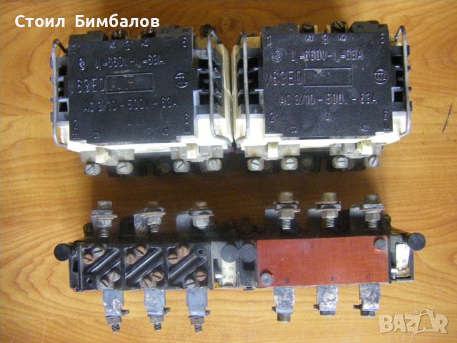 Чешки контактори V63EO - 660В/63А с термични защити РТБ-2/45-63А, снимка 1 - Други машини и части - 42811057