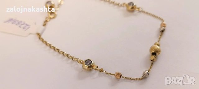 Нова-Златна гривна-2,60гр/14кр, снимка 5 - Гривни - 53190355