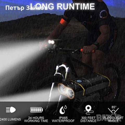 акумулаторни LED велосипедни светлини, снимка 2 - Части за велосипеди - 39220445