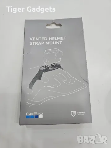 Оригинална стойка GoPro за вентилирани каски, регулируема каишка, черна, снимка 5 - Селфи стикове, аксесоари - 55836539