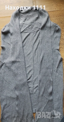 Уникален дълъг елек жилетка без ръкави, размер S-M, като нов, снимка 4 - Елеци - 52228800