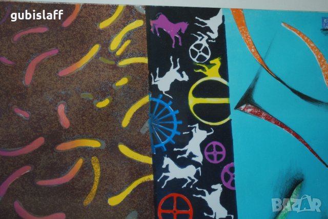 Стара картина, литография,Пространство I, Вес. Стаменов,1998, снимка 3 - Картини - 31258890