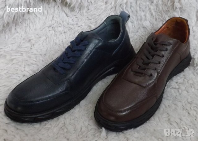 Обувки, естествена кожа, кафяви и сини, код 5/78, снимка 5 - Ежедневни обувки - 42893814