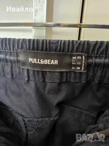 Мъжки черен карго панталон / джогър Pull&Bear, снимка 3 - Панталони - 56541690