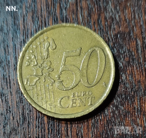 Монета 50 Евро цента - Марк Аврелий 2002г 