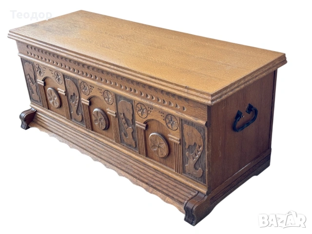 Уникален дървен сандък, снимка 2 - Декорация за дома - 54033458