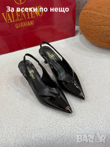 Valentino Garavani Дамски Обувки С Нисък Ток Тип kitten heel И Каишка - Различни Цветове Код SEM-623, снимка 5 - Дамски обувки на ток - 55895017