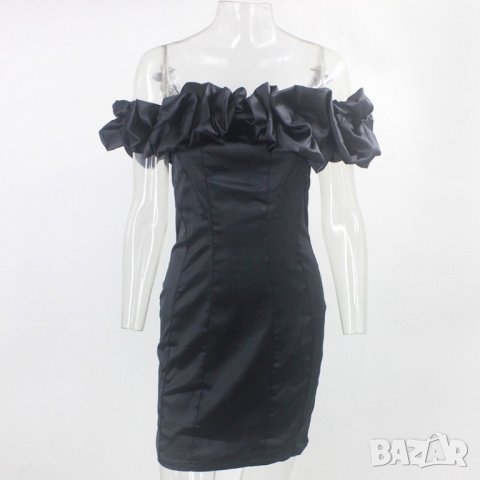 Празнична елегантна черна рокля с воали , снимка 9 - Рокли - 25514949