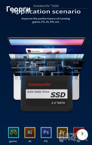 SSD 1 TB 2,5 инчов марка Goldenfir, снимка 3 - Твърди дискове - 44596251