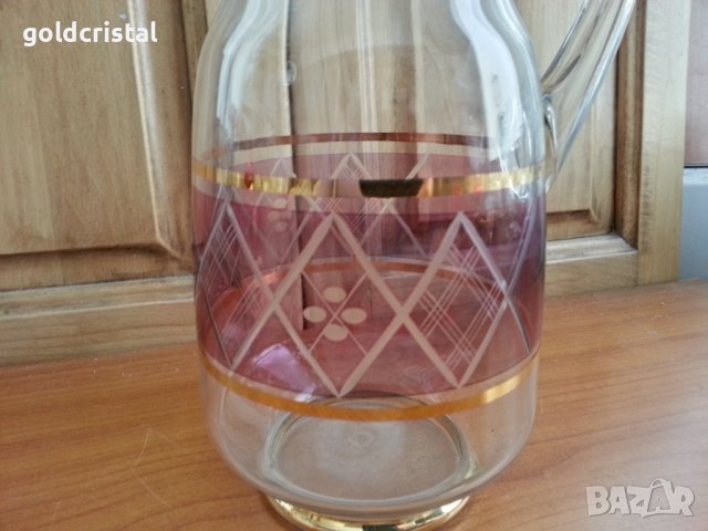 Стара стъклена кана, снимка 6 - Антикварни и старинни предмети - 39731988