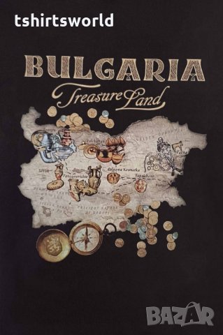 Нов мъжки суичър с трансферен печат TREASURE LAND (Земя на съкровища) България, снимка 10 - Суичъри - 31911859