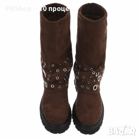 Дамски ботуши, 2 цвята - ЧЕРЕН или КАФЯВ, снимка 6 - Дамски ботуши - 51035953