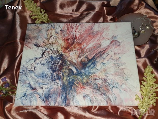 Абстрактна картина , снимка 2 - Картини - 31535808