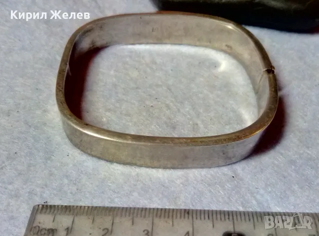 КЛАСИЧЕСКА РЕТРО АРТ СТИЛ СРЕБЪРНА ГРИВНА СРЕБРО 925 СТАРА МАЙСТОРСКА РЪЧНА ИЗРАБОТКА 42361, снимка 4 - Гривни - 48485863