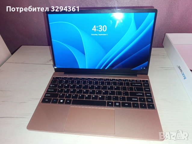 Aocwei A5 14-инчов лаптоп 6GB DDR4, 256GB SSD, 1TB Expand, Celeron N4020, Win 11 Dual WiFi, Gold, снимка 7 - Лаптопи за работа - 51626234