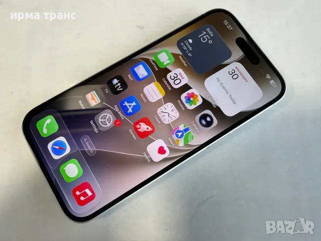 iPhone 15 128gb 100% батерия.Гаранция, снимка 2 - Apple iPhone - 56294299