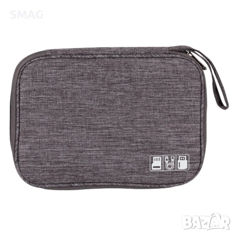 Органайзер за електроника с джобове сив 24.5x13x7.5 см_1193617