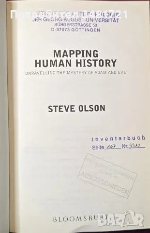 Mapping Human History. Unravelling the Mystery of Adam and Eve, снимка 2 - История, политика и общество - 56301488
