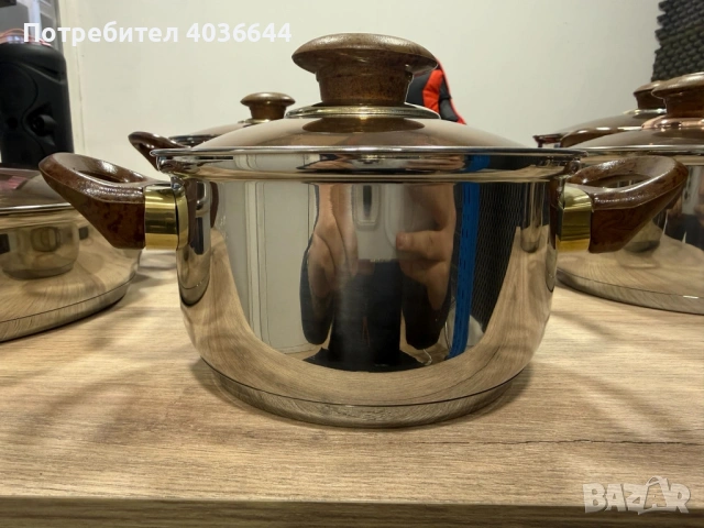 Комплект съдове за готвене от 12 части – Неръждаема стомана, равномерно нагряване и лесна поддръжка, снимка 3 - Съдове за готвене - 53289464