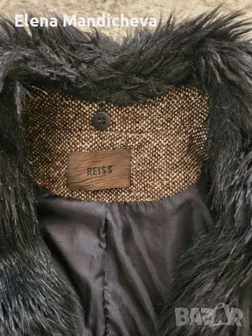 Късо вълнено зимно яке палто само с изкуствена яка , снимка 8 - Якета - 48853869