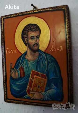 Икона на св евангелист Лука, снимка 5 - Икони - 33982395