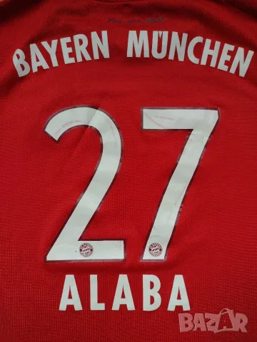 Bayern Munchen / Adidas #27 Alaba - детска футболна тенниска на Байерн Мюнхен, снимка 2 - Детски тениски и потници - 55780567