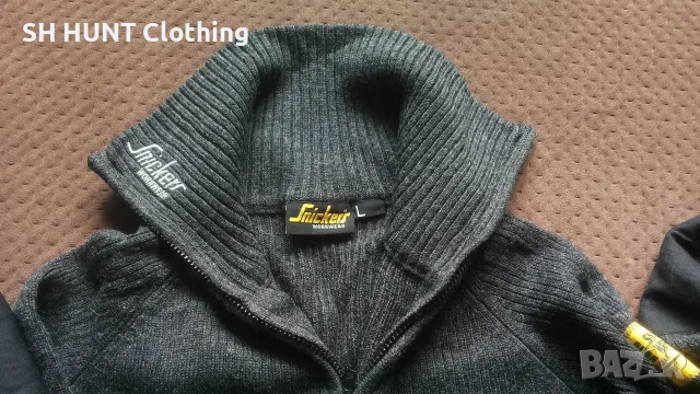 Snickers 2905 Work 100% Wool Sweater размер L работен пуловер 100% Вълна W4-773, снимка 12 - Пуловери - 55793084