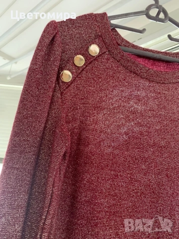 Блестяща лилава къса рокля/туника, снимка 4 - Рокли - 53045787