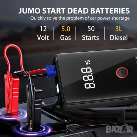 Компактно устройство за подпомагане акумулатора на автомобила при стартиране , снимка 5 - Аксесоари и консумативи - 54096108