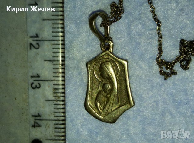 СТАРИ СРЕБЪРНИ КАТОЛИЧЕСКА ИКОНКА и ВЕРИЖКА -с НУЖДА от ЗАПОЯВАНЕ! ОКСИДИРАНО СРЕБРО 925 ПРОБА 40334, снимка 13 - Антикварни и старинни предмети - 42437621