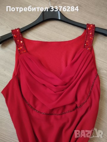 Дамска официална рокля в червен цвят, снимка 4 - Рокли - 40669938