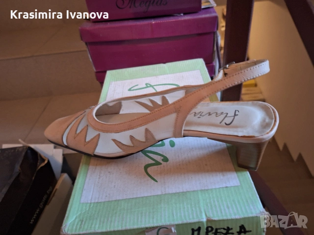 нови обувки естествена кожа цвят беж , снимка 3 - Дамски ежедневни обувки - 54209541