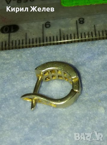 РАЗКОШНА АНГЛИСКА СКЪПОЦЕННА СРЕБЪРНА РЕТРО ОБЕЦА СРЕБРО 925 с ИСКРЯЩИ ЦИРКОНИ 40137, снимка 9 - Обеци - 42466498