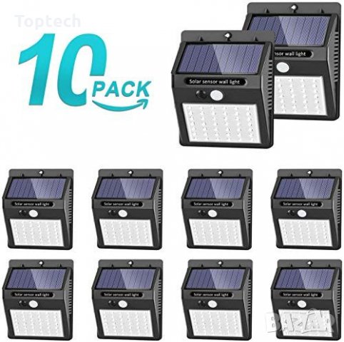 ПРОМО ОФЕРТА: 10бр. LED Соларни Прожектора със Сензор за Движение, снимка 1