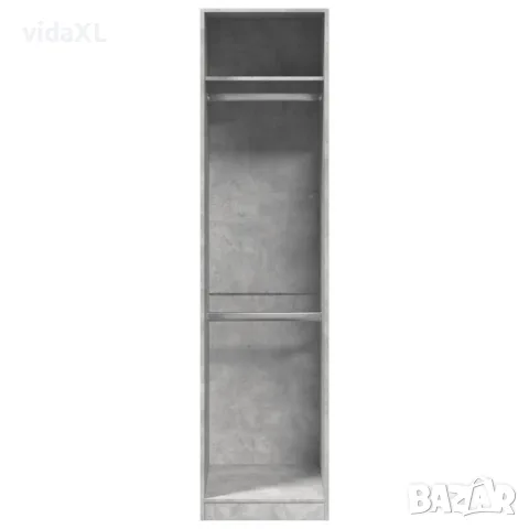 vidaXL Гардероб, бетоново сив, 50x50x200 см, инженерно дърво, снимка 4 - Гардероби - 56147055