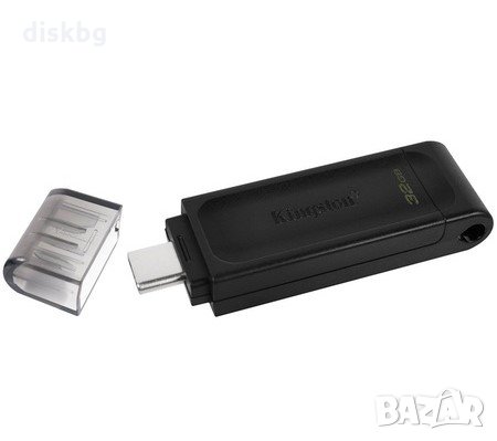 Нова USB 32GB Flash памет Kingston DT70, USB 3.0, USB TYPE C - запечатана, снимка 2 - USB Flash памети - 30752545